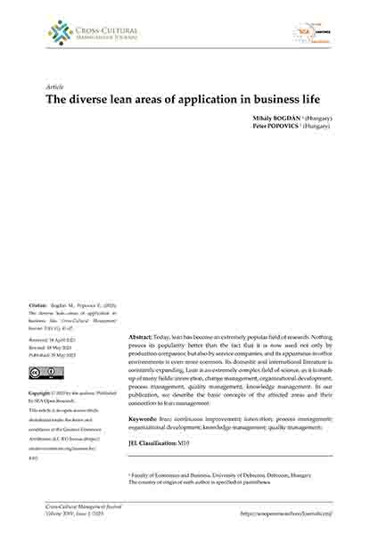 Volume XXV, Issue 1, Cross-Cultural Management Journal