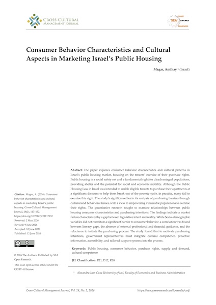 Volume 28, Issue 2, Cross-Cultural Management Journal
