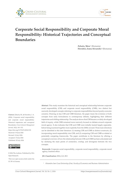 Volume 28, Issue 2, Cross-Cultural Management Journal