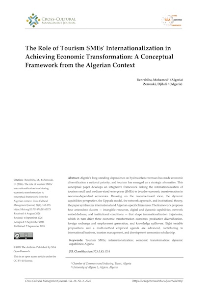 Volume 28, Issue 2, Cross-Cultural Management Journal
