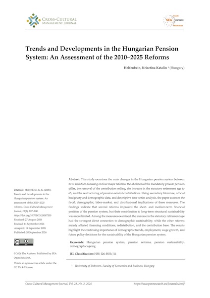 Volume 28, Issue 2, Cross-Cultural Management Journal